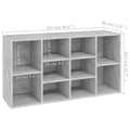 Miniatyrbillede 8 af 8: The Living Store skobænk 103x30x54,5 cm konstrueret træ betongrå -  Skoopbevaring