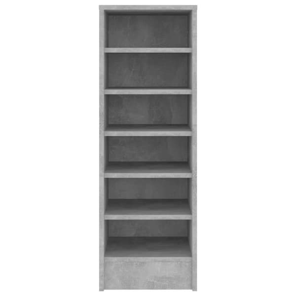 The Living Store Skoskåp betonggrå 31,5x35x90 cm konstruerat trä -  Skoställ & skohyllor