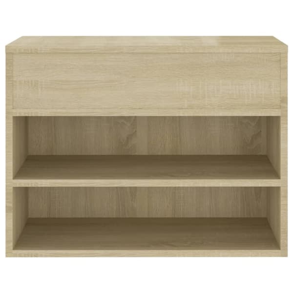 The Living Store skobænk 60x30x45 cm konstrueret træ sonoma-eg -  Skoopbevaring
