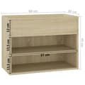 Miniatyrbillede 9 af 9: The Living Store skobænk 60x30x45 cm konstrueret træ sonoma-eg -  Skoopbevaring