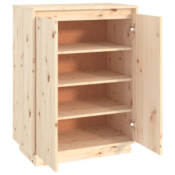 The Living Store skoreol 60x35x80 cm massivt fyrretræ - Skoopbevaring