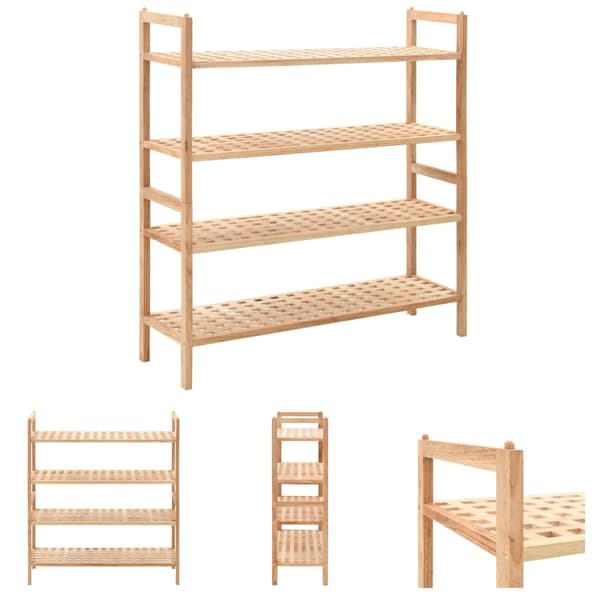 The Living Store skoreol massivt valnøddetræ 69 x 26 x 81 cm -  Skoopbevaring