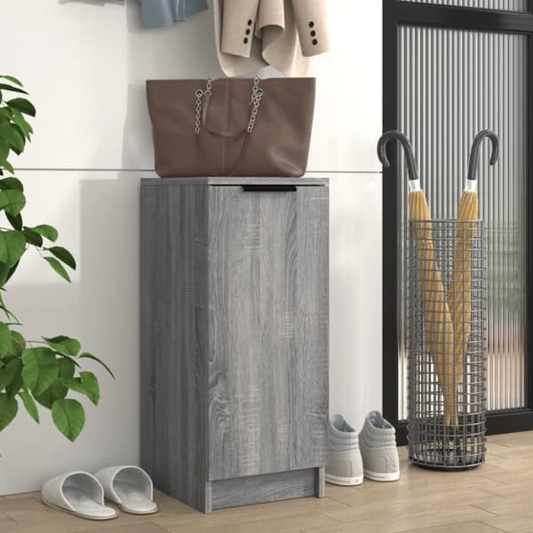 The Living Store skoskab 30x35x70 cm konstrueret træ grå sonoma-eg -  Skoopbevaring