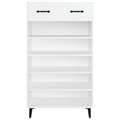 Miniatyrbillede 7 af 11: The Living Store skoreol 60x35x105 cm konstrueret træ hvid -  Skoopbevaring