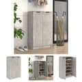 Miniatyrbillede 1 af 11: The Living Store skoskab 59x35x100 cm konstrueret træ betongrå -  Skoopbevaring