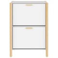 Miniatyrbillede 7 af 11: The Living Store skoreol 57,5x33x80 cm konstrueret træ hvid -  Skoopbevaring