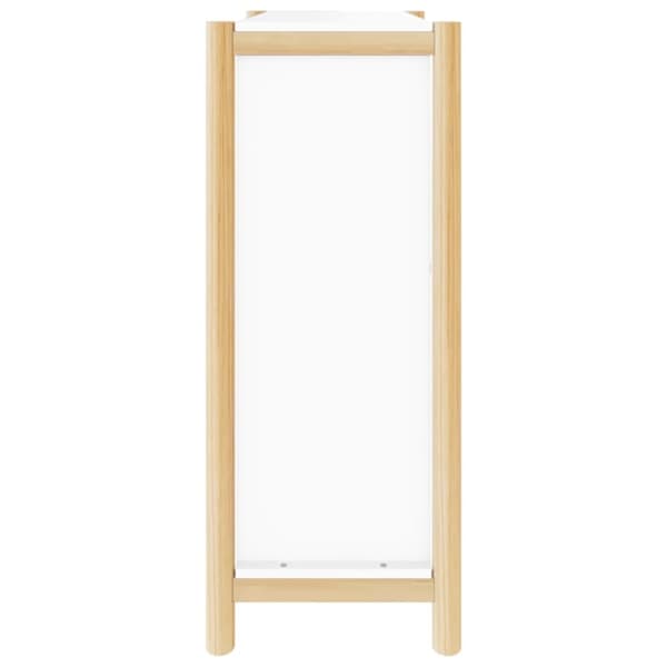 The Living Store skoreol 57,5x33x80 cm konstrueret træ hvid -  Skoopbevaring