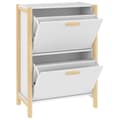 Miniatyrbillede 9 af 11: The Living Store skoreol 57,5x33x80 cm konstrueret træ hvid -  Skoopbevaring