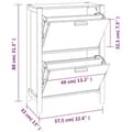 Miniatyrbillede 11 af 11: The Living Store skoreol 57,5x33x80 cm konstrueret træ hvid -  Skoopbevaring