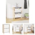 Miniatyrbillede 1 af 11: The Living Store skoreol 57,5x33x80 cm konstrueret træ hvid -  Skoopbevaring