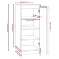Miniatyrbillede 10 af 11: The Living Store skoreol 35x35x80 cm massivt fyrretræ -  Skoopbevaring