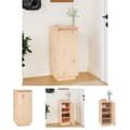 Miniatyrbillede 1 af 11: The Living Store skoreol 35x35x80 cm massivt fyrretræ -  Skoopbevaring