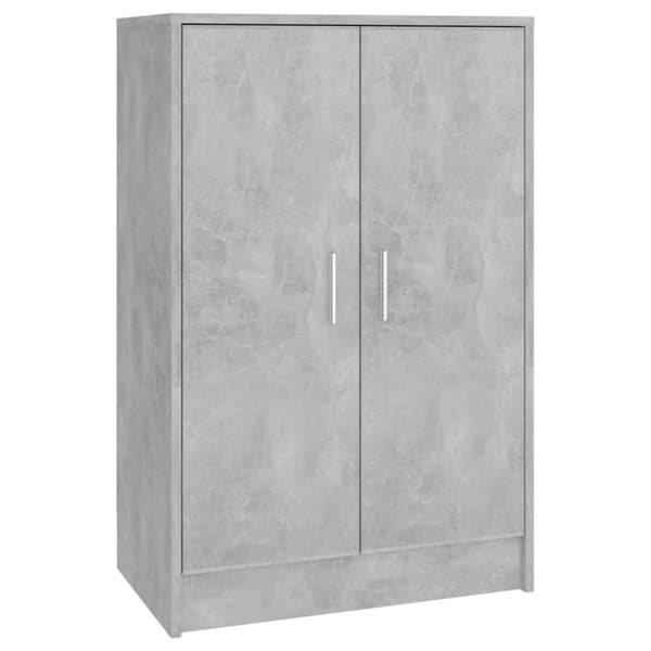 The Living Store Kenkäkaappi betoninharmaa 60x35x92 cm tekninen puu - Kenkähyllyt & -telineet