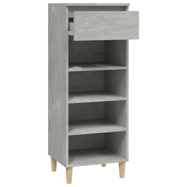 The Living Store skoreol 40x36x105 cm konstrueret træ betongrå -  Skoopbevaring