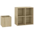 Miniatyrbillede 8 af 10: The Living Store skoskab 105x35,5x70 cm konstrueret træ sonoma-eg -  Skoopbevaring