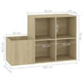Miniatyrbillede 9 af 10: The Living Store skoskab 105x35,5x70 cm konstrueret træ sonoma-eg -  Skoopbevaring