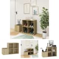 Miniatyrbillede 1 af 10: The Living Store skoskab 105x35,5x70 cm konstrueret træ sonoma-eg -  Skoopbevaring