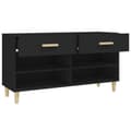 Miniatyrbillede 8 af 11: The Living Store skoreol 102x35x55 cm konstrueret træ sort -  Skoopbevaring