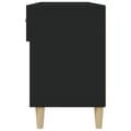 Miniatyrbillede 9 af 11: The Living Store skoreol 102x35x55 cm konstrueret træ sort -  Skoopbevaring