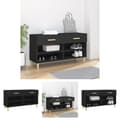 Miniatyrbillede 1 af 11: The Living Store skoreol 102x35x55 cm konstrueret træ sort -  Skoopbevaring