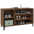 Miniatyrbillede 5 af 10: The Living Store skoskab 102x36x60 cm konstrueret træ brun egetræ -  Skoopbevaring
