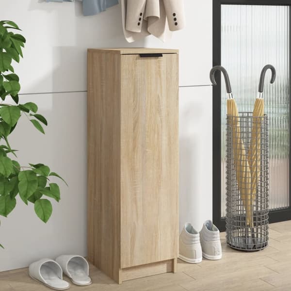 The Living Store skoskab 30x35x100 cm konstrueret træ sonoma-eg -  Skoopbevaring