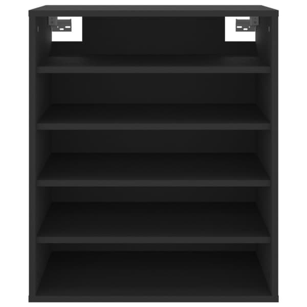 The Living Store skoreol 60x35x70 cm spånplade sort -  Skoopbevaring
