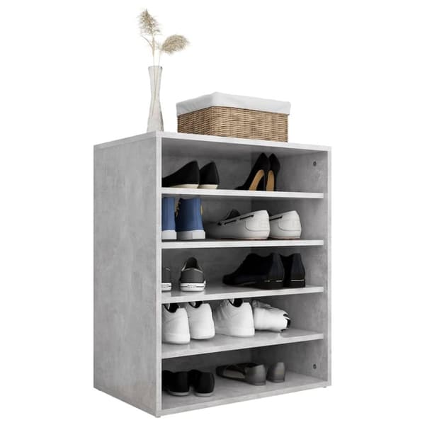 The Living Store skoskab 60x35x70 cm spånplade betongrå -  Skoopbevaring