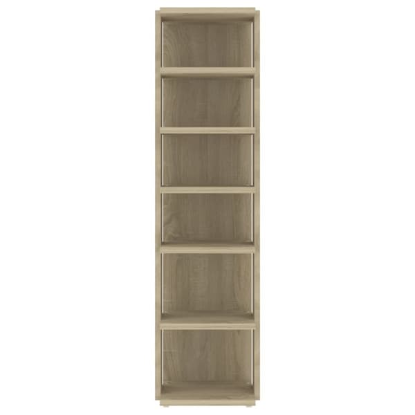 The Living Store skoskab 27,5x27x102 cm konstrueret træ sonoma-eg -  Skoopbevaring
