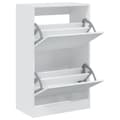 Miniatyrbillede 3 af 11: The Living Store skoreol 60x34x96,5 cm konstrueret træ hvid -  Skoopbevaring