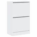 Miniatyrbillede 5 af 11: The Living Store skoreol 60x34x96,5 cm konstrueret træ hvid -  Skoopbevaring
