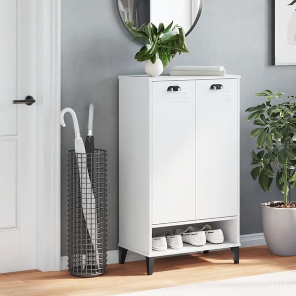 The Living Store skoskab VIKEN konstrueret træ hvid -  Skoopbevaring