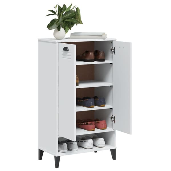 The Living Store skoskab VIKEN konstrueret træ hvid -  Skoopbevaring