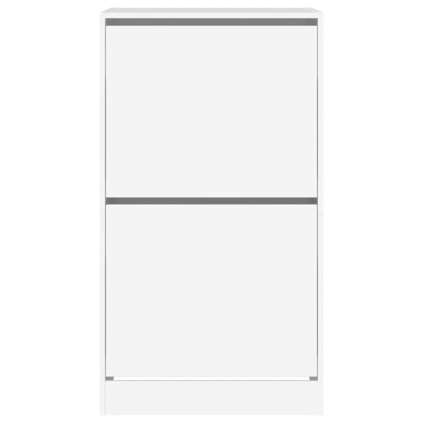 The Living Store Skoskåp med 2 flip-lådor vit 60x42x108 cm -  Skoställ & skohyllor