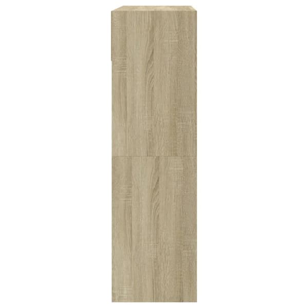 The Living Store skoskab med 2 vippeskuffer 80x34x116 cm sonoma-eg -  Skoopbevaring
