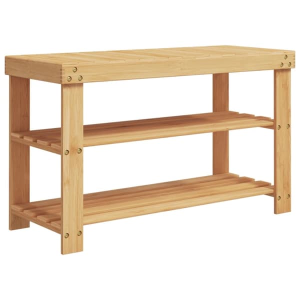 The Living Store Skohylla 3-hyllor 70x27,5x45 cm bambu - Skoställ & skohyllor