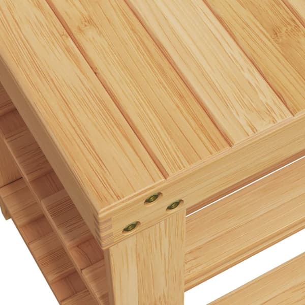 The Living Store Skohylla 3-hyllor 70x27,5x45 cm bambu - Skoställ & skohyllor