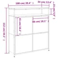 Pikkukuva 11 / 11: The Living Store Kenkäkaappi 4 kääntölaatikolla musta 100x34x112 cm -  Kenkähyllyt & -telineet