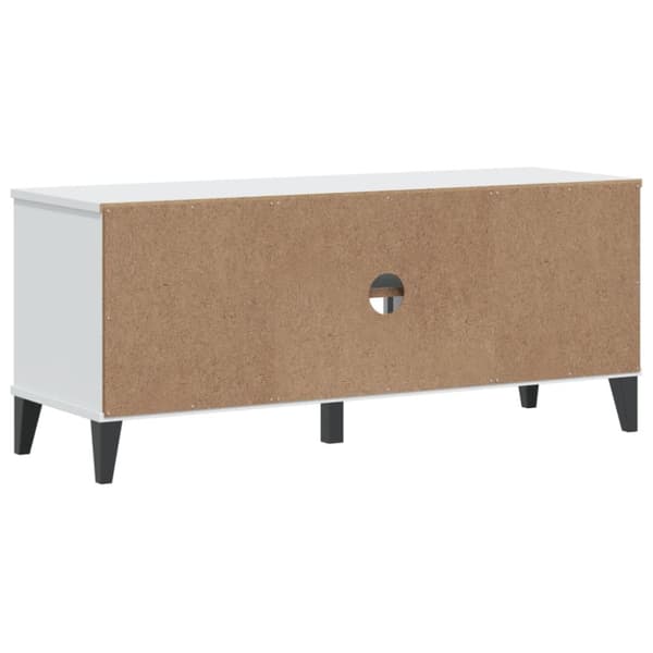 The Living Store Kenkäpenkki VIKEN valkoinen 106x35x45 cm tekninen puu -  Kenkähyllyt & -telineet