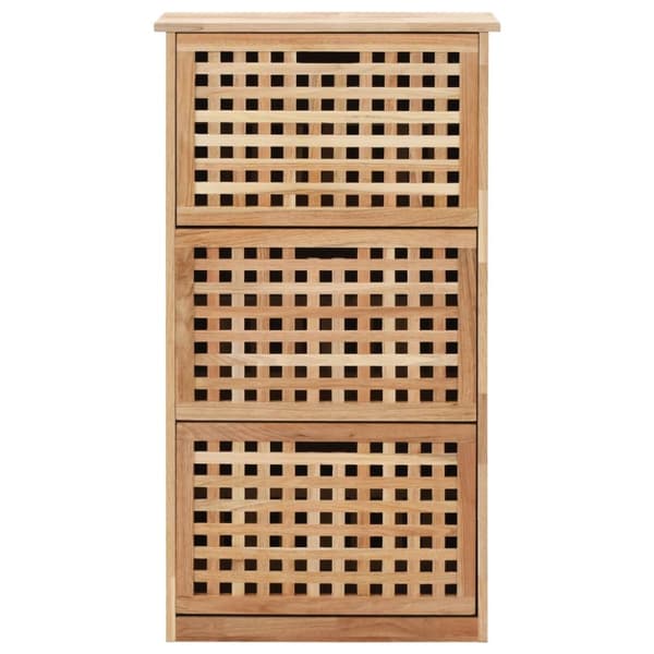 Skoopbevaring - Living skoskab 55x20x104 cm massivt valnøddetræ