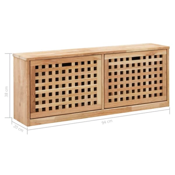 Skoställ & skohyllor - Living Skobänk 94x20x38 cm massivt valnötsträ