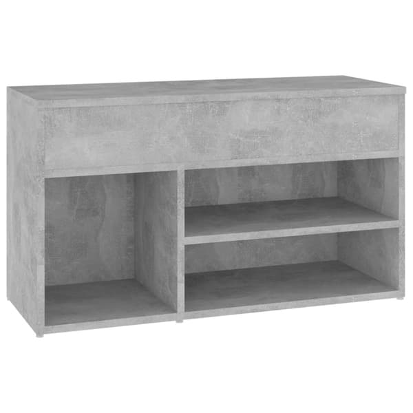 Skoställ & skohyllor - Living Skobänk betonggrå 80x30x45 cm spånskiva
