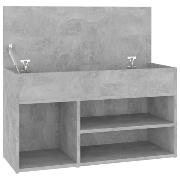 Skoställ & skohyllor - Living Skobänk betonggrå 80x30x45 cm spånskiva