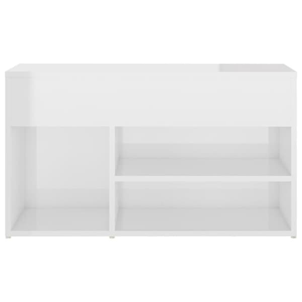 Skoopbevaring - Living skoreol 80x30x45 cm spånplade hvid højglans