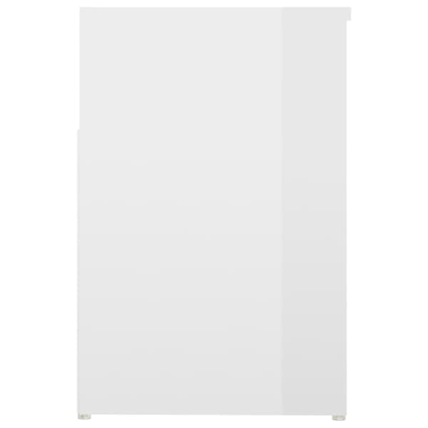 Skoopbevaring - Living skoreol 80x30x45 cm spånplade hvid højglans