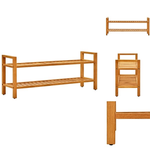 Kenkähyllyt & -telineet - Living Kenkäteline 2 hyllyä 100x27x40 cm täystammi