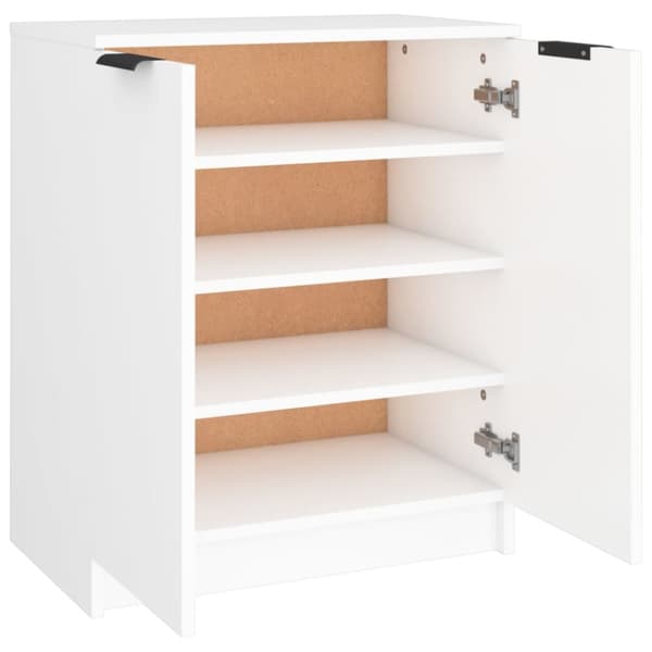 Skoopbevaring - Living skoskab 59x35x70 cm konstrueret træ hvid
