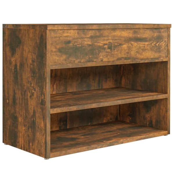 Skoställ & skohyllor - Living Skobänk rökfärgad ek 60x30x45 cm konstruerat trä