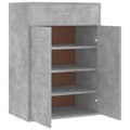 Pikkukuva 8 / 11: Kenkähyllyt & -telineet - Living Kenkäkaappi betoninharmaa 60x35x84 cm tekninen puu