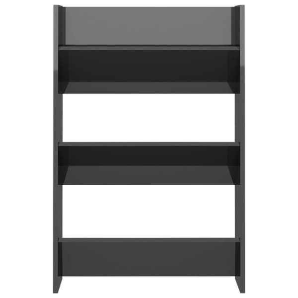 Kenkähyllyt & -telineet - Living Seinäkenkäkaappi korkeakiilto harmaa 60x18x90 cm tekninen puu